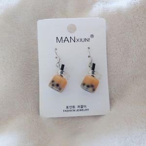 New Kawaii Thai Iced Boba Tea Dangle Earrings